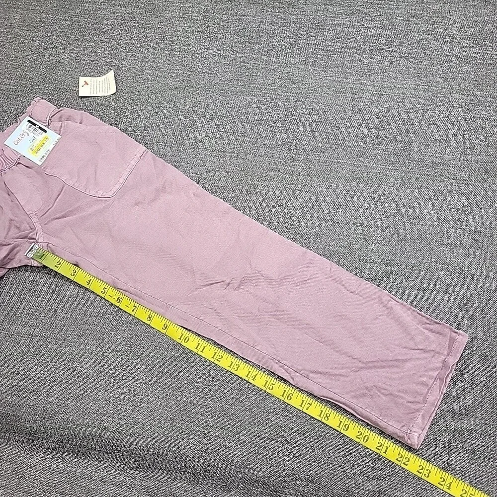 Kids Girls Pull On Utility Pants with Pockets Medium Size 8 Light Plum Purple
